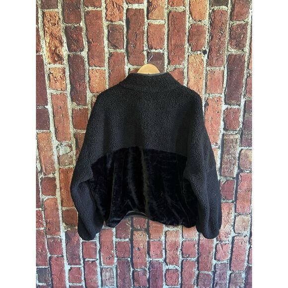 UGG Marlene Sherpa Full Zip Black Jacket Soft Size L Large Women - Picture 2 of 3